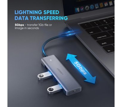 Изображение 3 USB Hub (хаб) Ugreen CM219 Grey