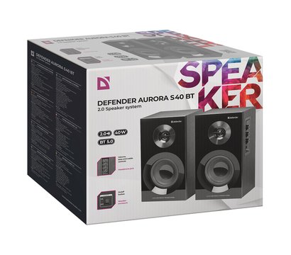 Зображення 4 Акустична система 2.0 Defender Aurora S40 Bluetooth Black — 65240