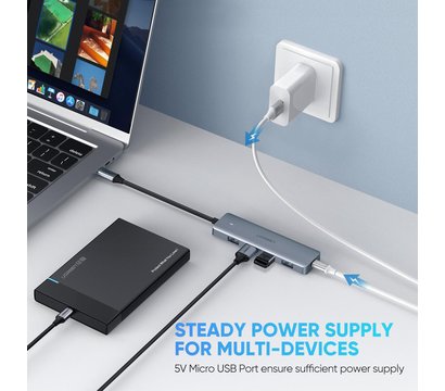 Изображение 5 USB Hub (хаб) Ugreen CM219 Grey