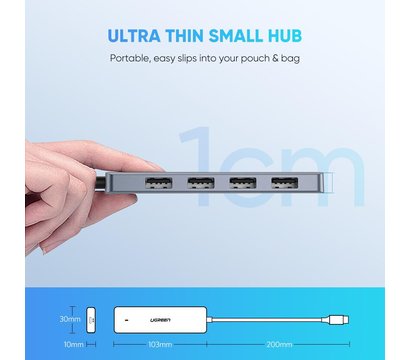 Изображение 7 USB Hub (хаб) Ugreen CM219 Grey