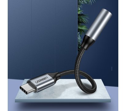 Зображення 2 Ugreen AV142 Type C - AUX 3.5мм M/F 0.10м Black - 30632