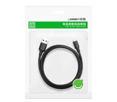 Зображення 3 Кабель Ugreen US289 USB 2.0 AM-MicroUSB M, 2 м, 3.0A Black - 60138