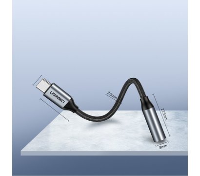 Зображення 5 Ugreen AV142 Type C - AUX 3.5мм M/F 0.10м Black - 30632