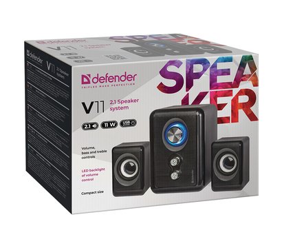 Зображення 6 Акустична система 2.1 Defender V11 USB Black — 65111