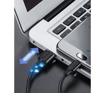 Зображення 6 Кабель Ugreen US289 USB 2.0 AM-MicroUSB M, 2 м, 3.0A Black - 60138