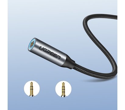 Зображення 9 Ugreen AV142 Type C - AUX 3.5мм M/F 0.10м Black - 30632