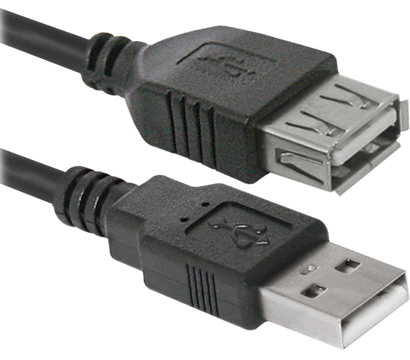Изображение 3 Кабель Defender USB AM-AF, 1.8 м Black - 87456