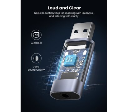 Зображення 4 Звукова карта Ugreen CM383 Grey