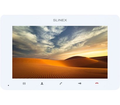 Зображення 2 Домофонний комплект Slinex SM-07MHD White + ML-16HD Black сенсорні кнопки, Колір (домофон + панель): білий + чорний