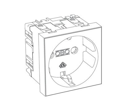 Изображение 2 Розетка OBO Bettermann modul 45 Red с шторками