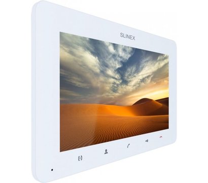 Зображення 3 Домофонний комплект Slinex SM-07MHD White + ML-16HD Black сенсорні кнопки, Колір (домофон + панель): білий + чорний