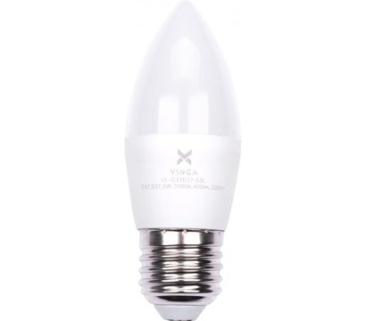 Зображення 3 LED лампочка Vinga VL-C37E27-53L на 50 Вт