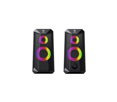Зображення 2 Акустична система 2.0 Vinga SP-200 LED USB Black