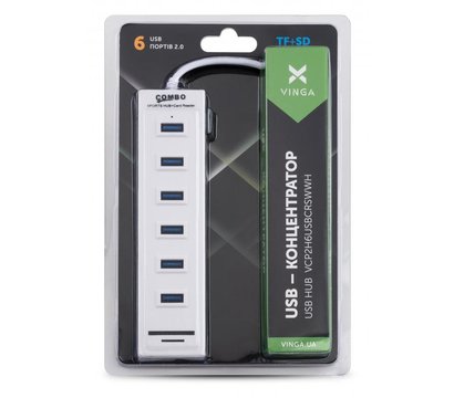 Изображение 3 USB хаб Vinga VCP2H6USBCRSWWH