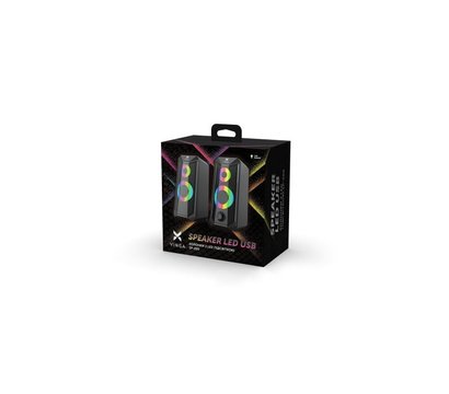 Зображення 4 Акустична система 2.0 Vinga SP-200 LED USB Black