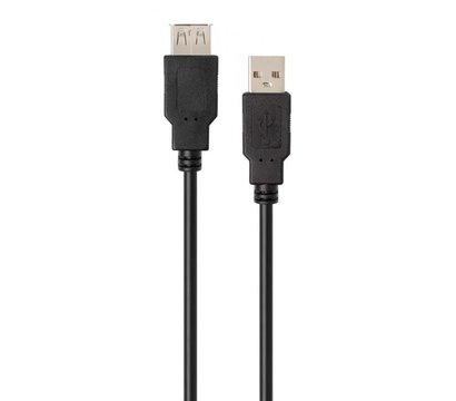 Зображення 2 Кабель Vinga USB 2.0 AM/AF 1.8м - VCPUSBAMAF1.8BK