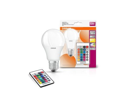 Зображення 3 LED лампочка Osram LED Star E27 9-60W 2700K+RGB 220V A60 на 60 Вт
