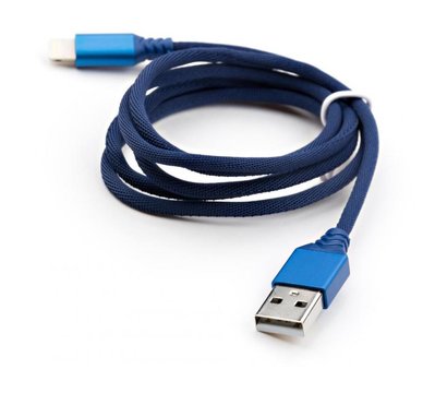 Зображення 3 Кабель Vinga USB 2.0 AM to Lightning nylon 1м Blue - VCPDCLNB21B