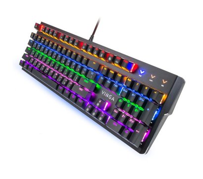 Зображення 3 Клавіатура Vinga KBGM160 LED Outemu Blue USB Black