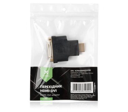 Зображення 4 Перехідник Vinga HDMI AM to DVI 24+5 F - VCPAHDMIM2DVIFBK