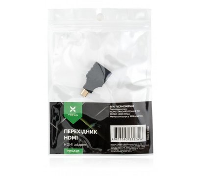 Зображення 4 Перехідник Vinga HDMI AF to HDMI D (micro) AM - VCPHDMIFMM