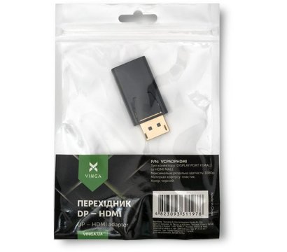 Зображення 4 Перехідник Vinga DP M to HDMI F - VCPADPHDMI