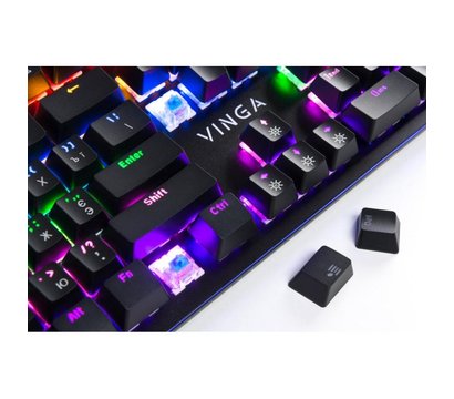 Зображення 6 Клавіатура Vinga KBGM160 LED Outemu Blue USB Black