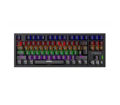 Зображення 3 Клавіатура Vinga KBGM-110 87 key LED Blue Switch USB Black