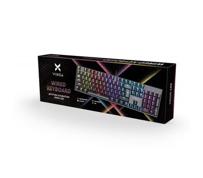 Зображення 4 Клавіатура Vinga KBGM-100 LED Blue Switch USB Black