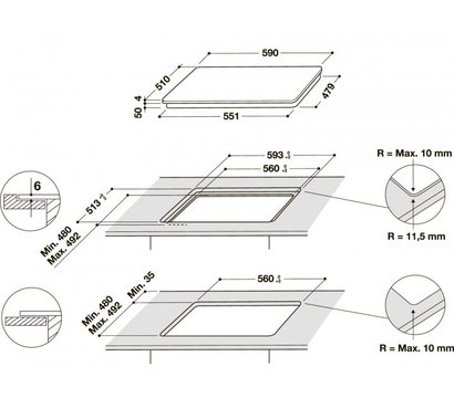 Изображение 5 Варочная поверхность Whirlpool WSQ2160NE