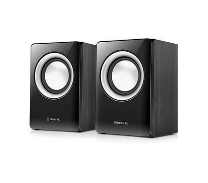 Зображення 2 Акустична система 2.0 REAL-EL S-215 Black