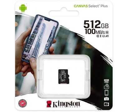 Изображение 3 Карта памяти Kingston Canvas Go Plus microSDXC Class10 512GB - SDCS2/512GBSP