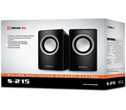 Зображення 7 Акустична система 2.0 REAL-EL S-215 Black