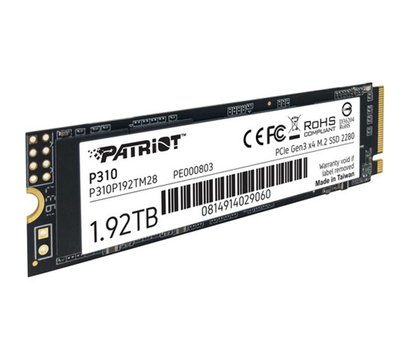 Зображення 2 SSD диск Patriot P310 1.92TB M.2 2280 PCIe NVMe 4.0 x4 TLC - P310P192TM28