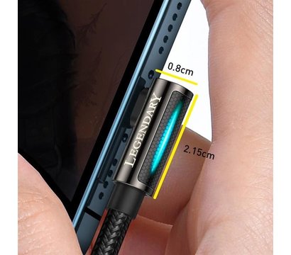 Зображення 5 Кабель Baseus Legend Series Elbow USB-Lightning, 2м, Black - CALCS-A01