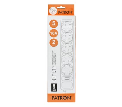 Зображення 2 Patron SP-1055U, 2 m3*1mm2, 5 р, Black - EXT-PN-SP-1055U 5 розеток