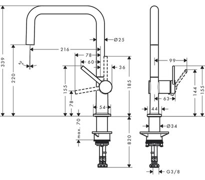 Изображение 2 Смеситель Hansgrohe Talis M54, 72806670