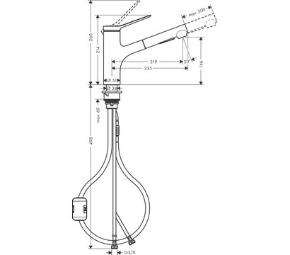 Зображення 2 Змішувач Hansgrohe Zesis M33, 74800670