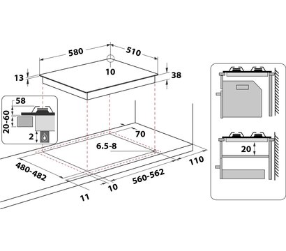 Зображення 7 Варильна поверхня Whirlpool TGML660NB