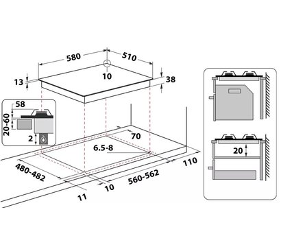 Изображение 6 Варочная поверхность Whirlpool TGML661NB