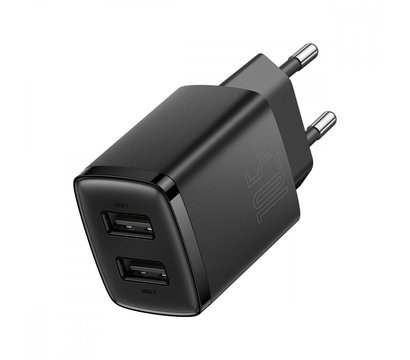 Зображення 2 Зарядний пристрій Baseus Compact 10,5W (2 USB) Black — CCXJ010201