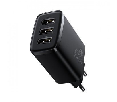 Изображение 3 Зарядное устройство Baseus Compact 17W (3 USB) Black — CCXJ020101
