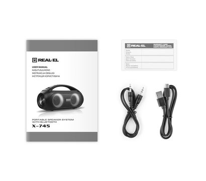 Зображення 12 Акустична система 2.0 REAL-EL X-745 Black — EL121600012