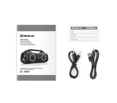 Зображення 16 Акустична система 2.0 REAL-EL X-747 Black — EL121600013