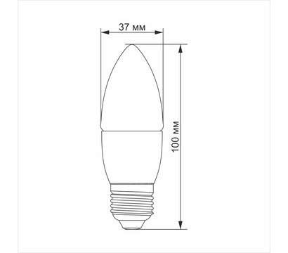 Зображення 3 LED лампочка Titanum C37 6W E27 4100K 220V (TLС3706274) на 50 Вт