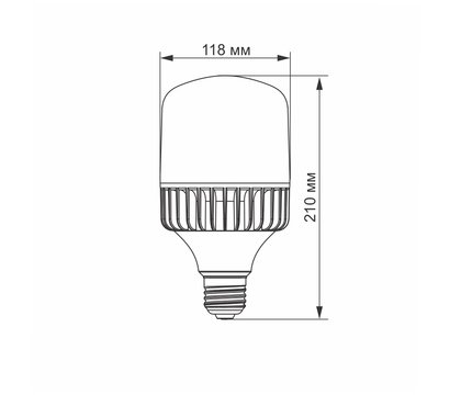 Зображення 3 Світлодіодна LED лампочка Videx A118 50W E27 5000K 220V