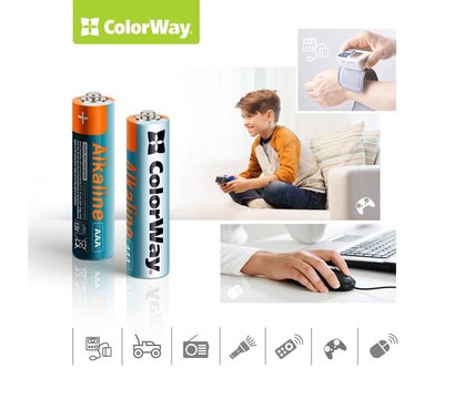 Изображение 3 Батарейка ColorWay Alkaline Power AAA/LR03 BL 2шт