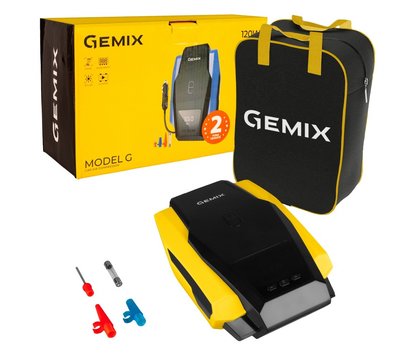 Зображення 2 Компресор автомобільний Gemix Model G Black/Yellow, 12В