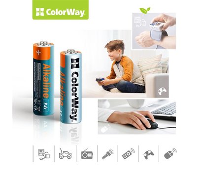 Изображение 3 Батарейка ColorWay Alkaline Power AA/LR06 Plactic Box 24шт