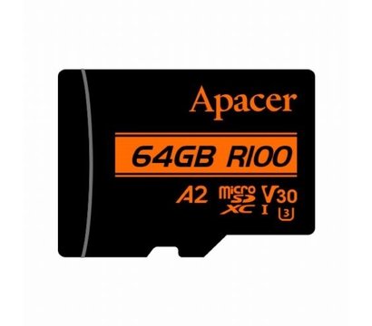 Зображення 2 Карта пам`яті Apacer microSDXC UHS-I/U3 Class 10 64GB - AP64GMCSX10U8-R
